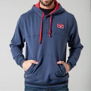 Kimes Ranch Men's Ranch Ready Navy Hoodie Western Cowboy